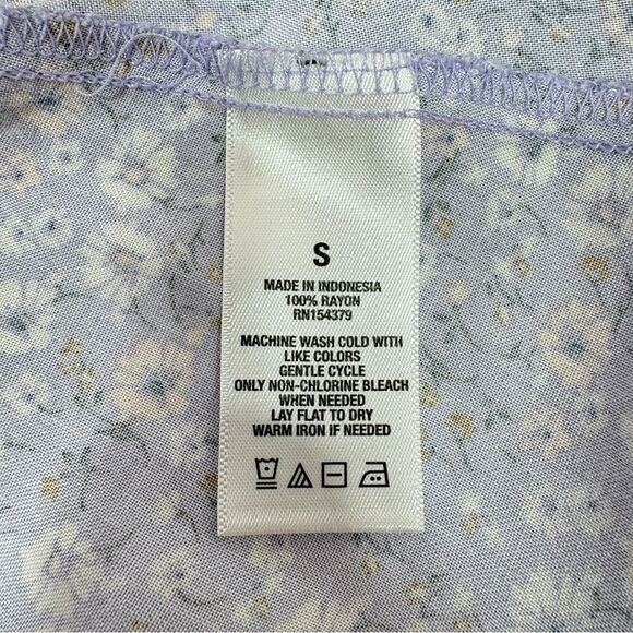 Aeropostale Y2K Floral Tie Waist Flippy Mini Skirt Purple Small - Picture 11 of 13